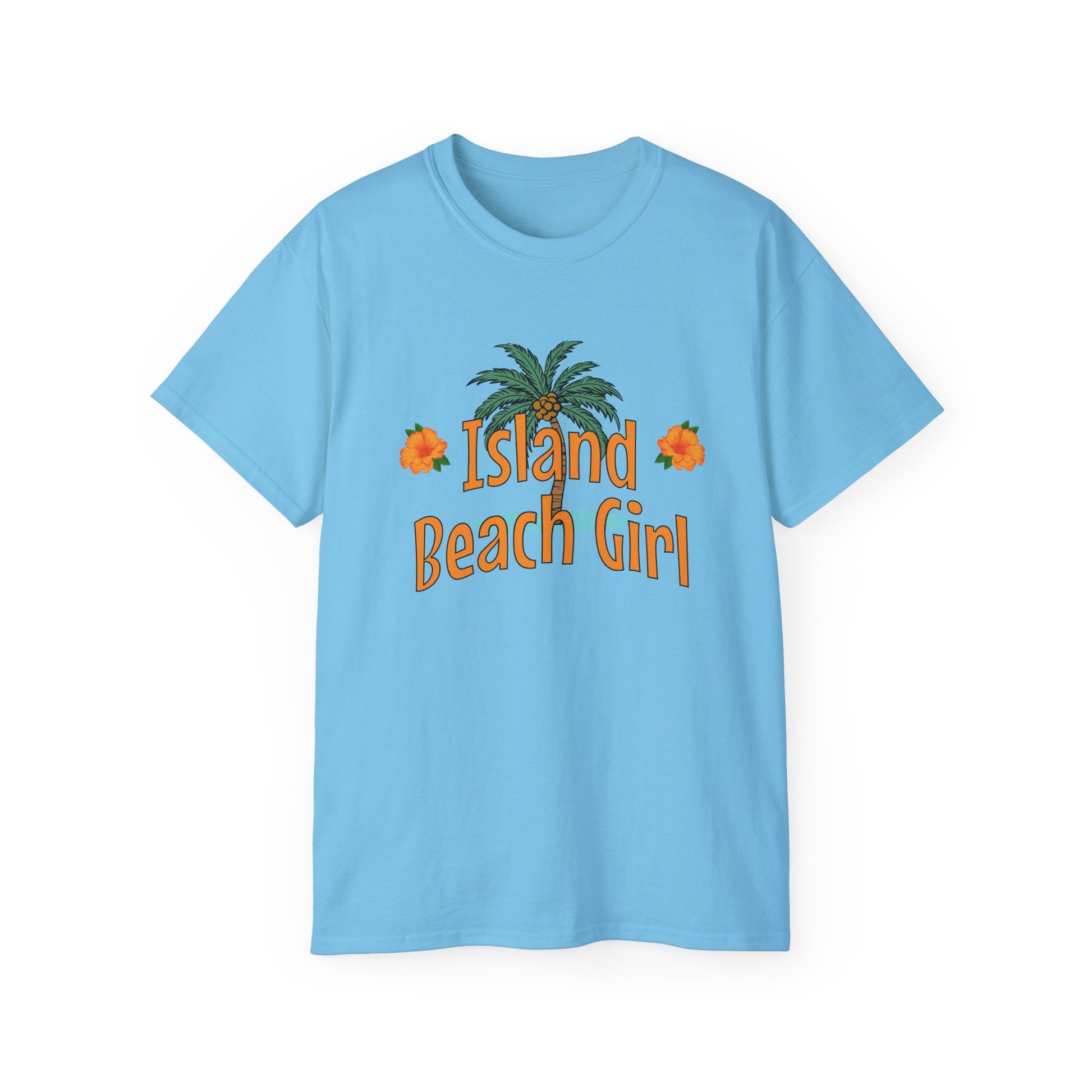 Tiki Beach Collection Island Beach Girl Unisex Ultra Cotton Tee at Caribbean Rays