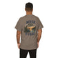 T-Shirt — "Never Too Old to Fish" Fishing Tee (Sunset Lake Design)