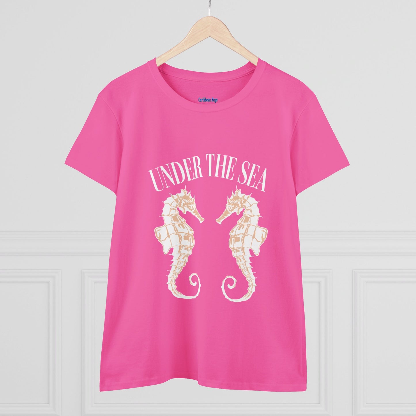 Under The Sea Seahorse Women's Midweight Cotton Tee