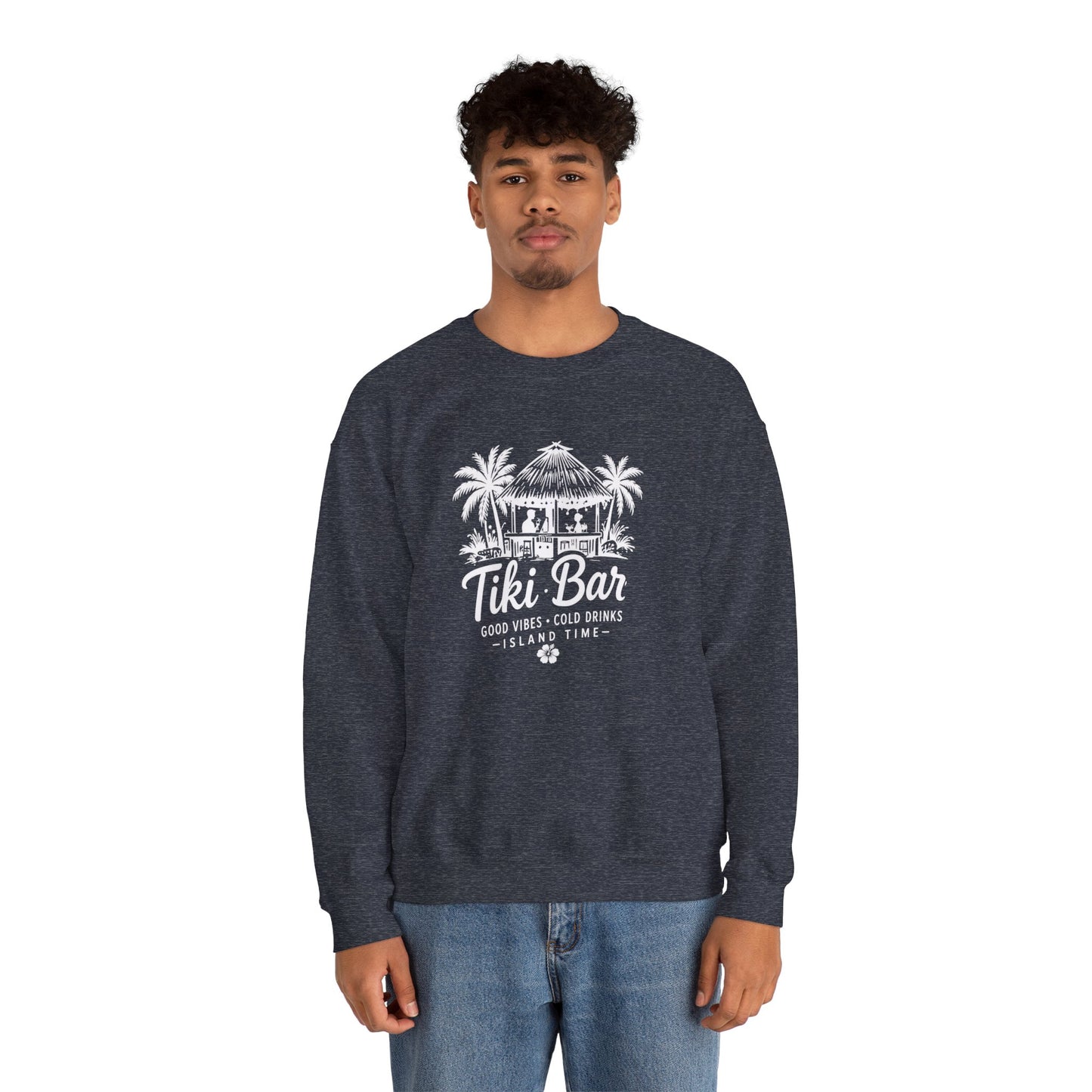 Tiki Bar Crewneck Sweatshirt – Island Vibes Graphic Pullover