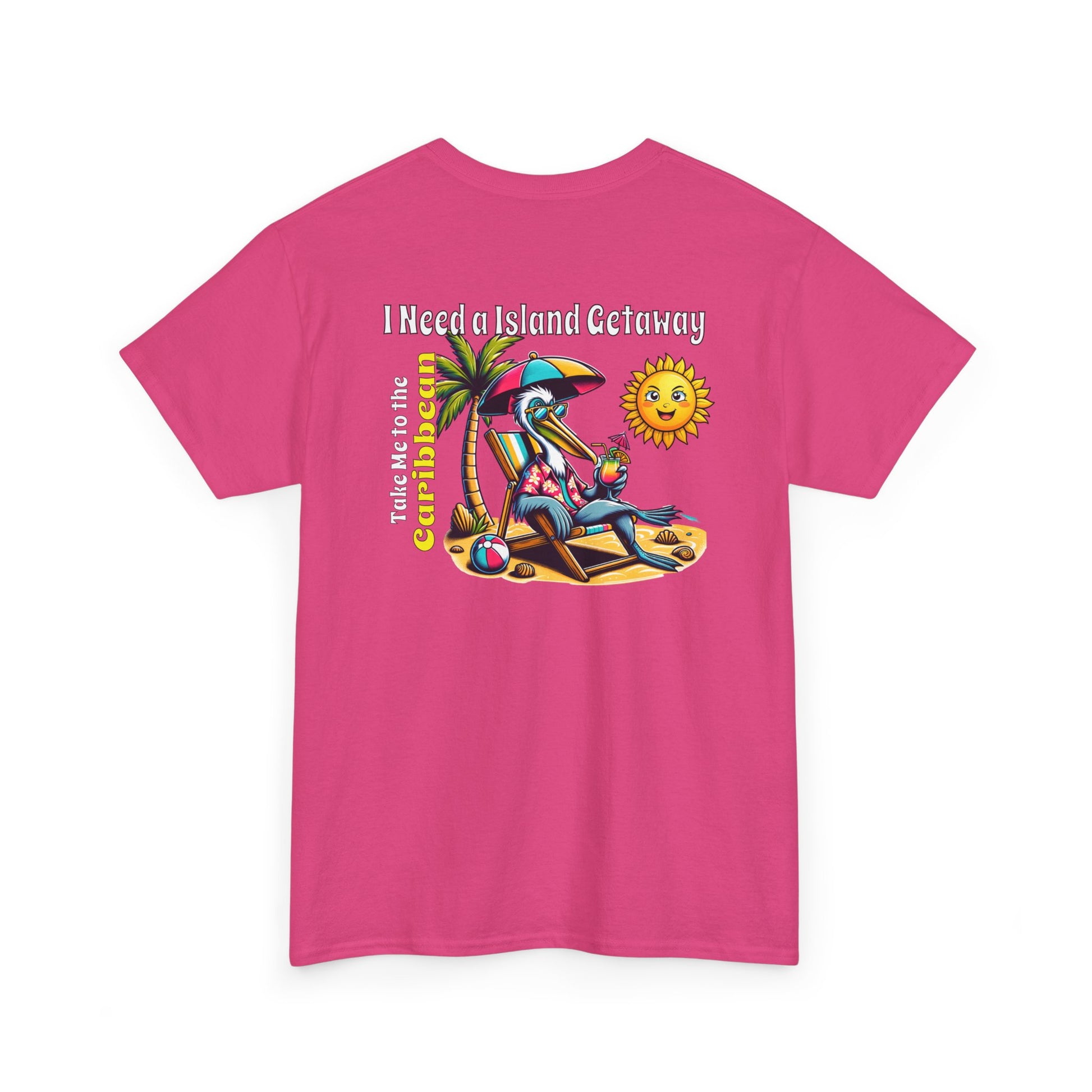 Island Getaway Unisex Heavy Cotton Tee on Caribbean Rays