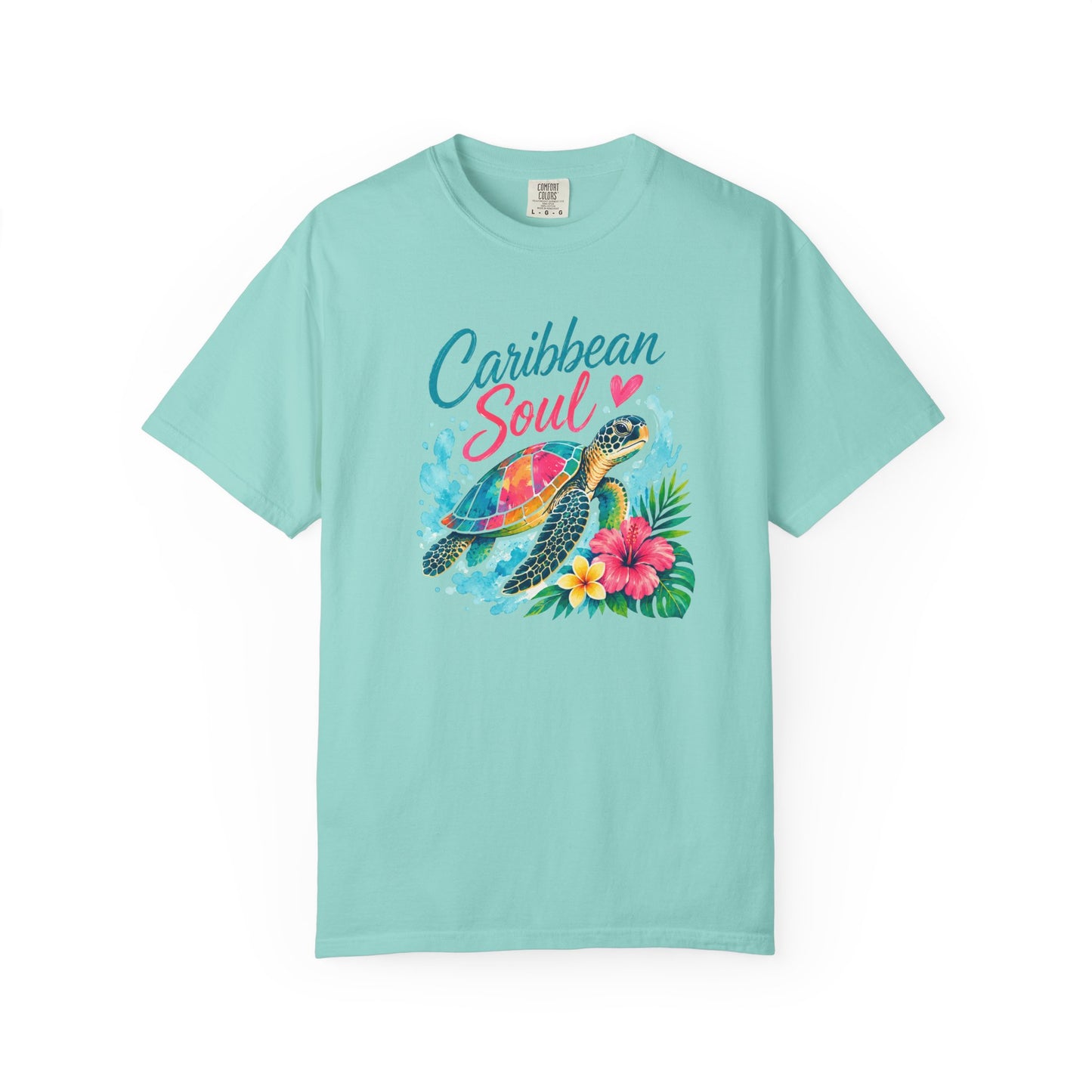 Caribbean Soul T-Shirt — Sea Turtle Floral Tropical Tee