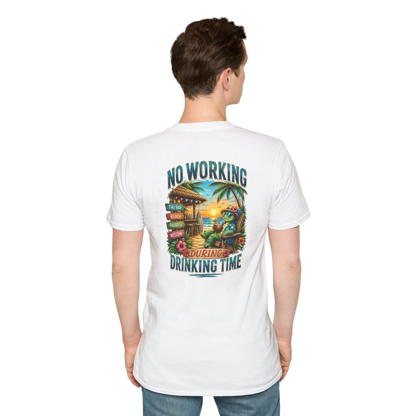 No Working During Drinking Time Unisex Softstyle T-Shirt