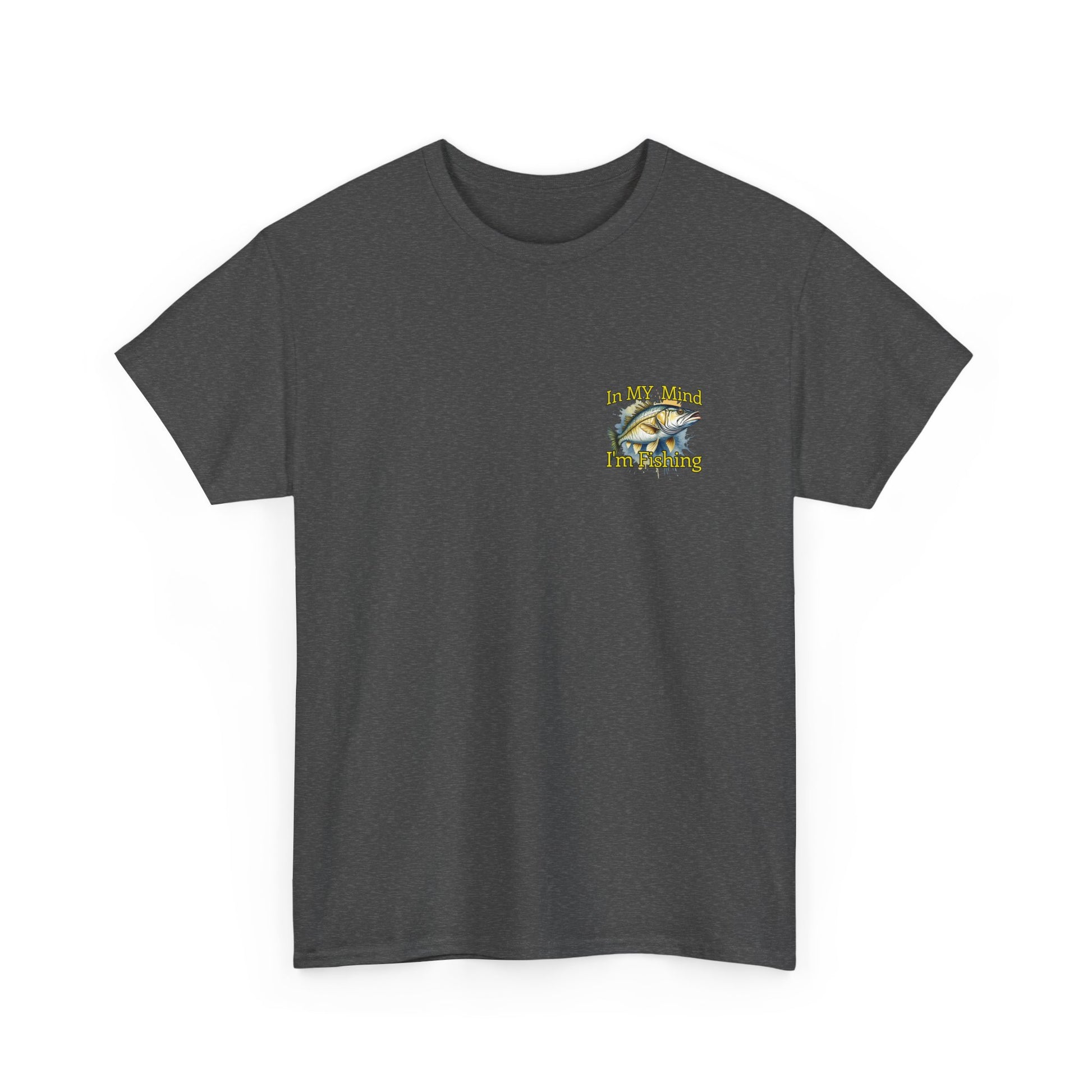 Dark gray t-shirt with an astronaut reading a newspaper graphic on a white background
