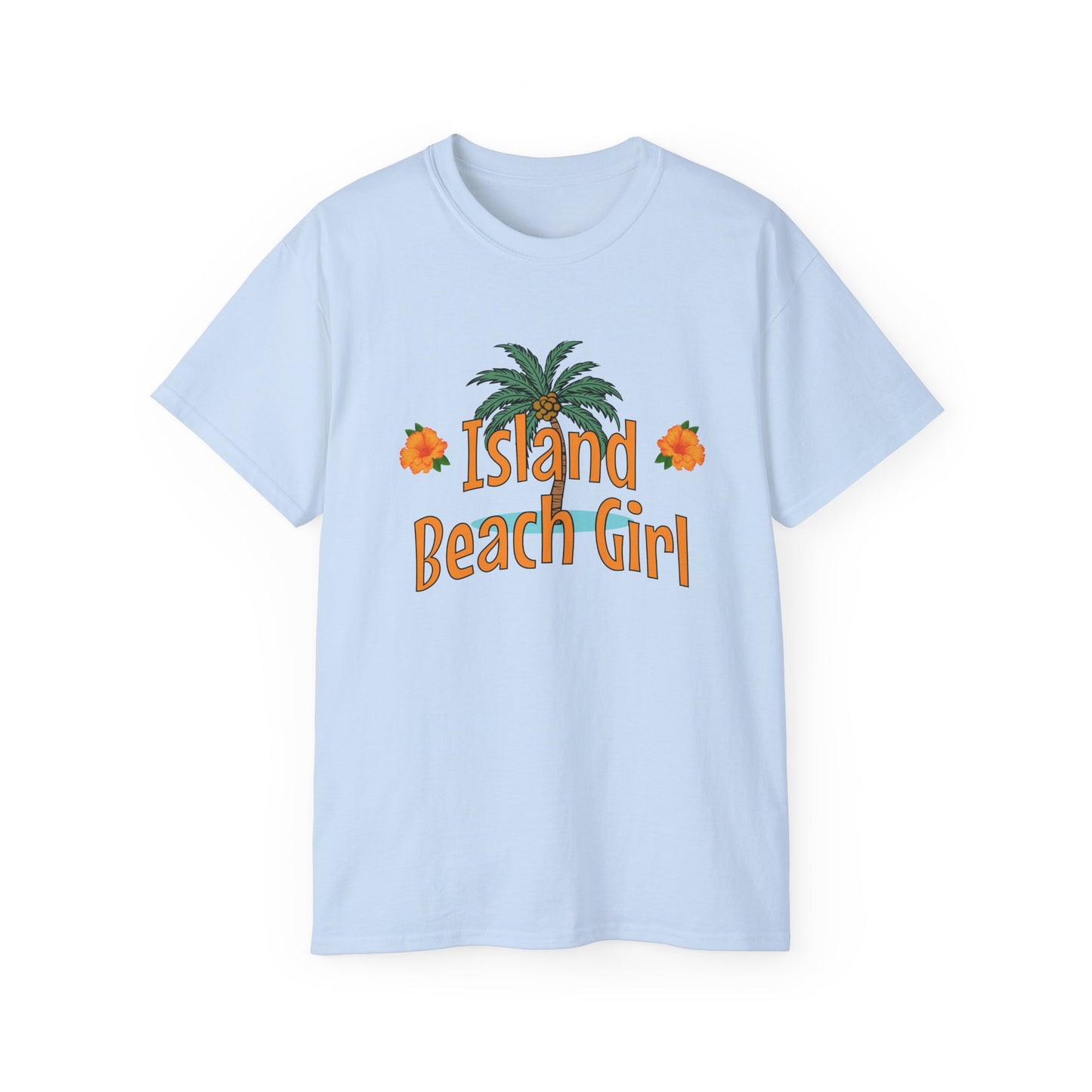 Tiki Beach Collection Island Beach Girl Unisex Ultra Cotton Tee -by Caribbean Rays