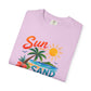 Sun, Sand & Sea T-Shirt – Tropical Beach Palm Tree Graphic Tee