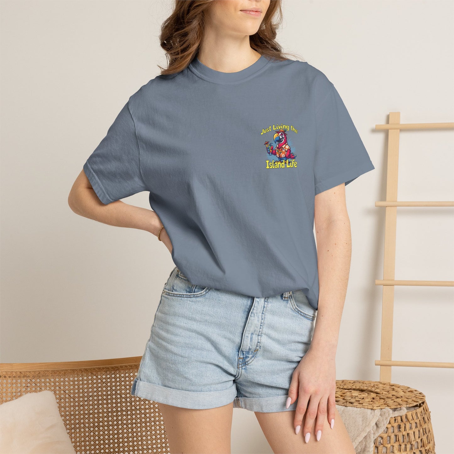 Island Life T-Shirt — Just Living the Island Life Parrot Graphic
