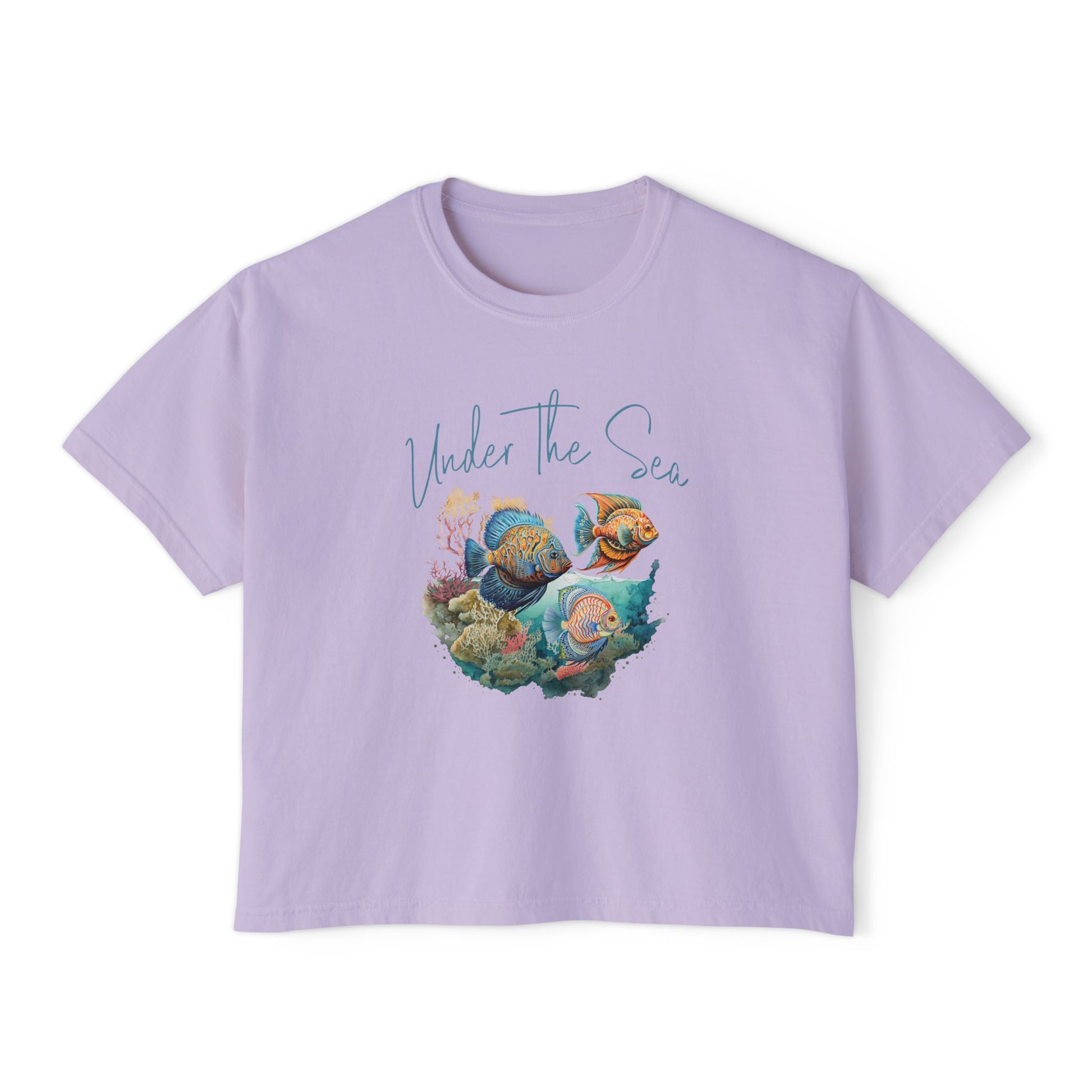 Under the Sea Boxy Tee — Women's Marine Life Graphic T‑Shirt at Caribbean Rays