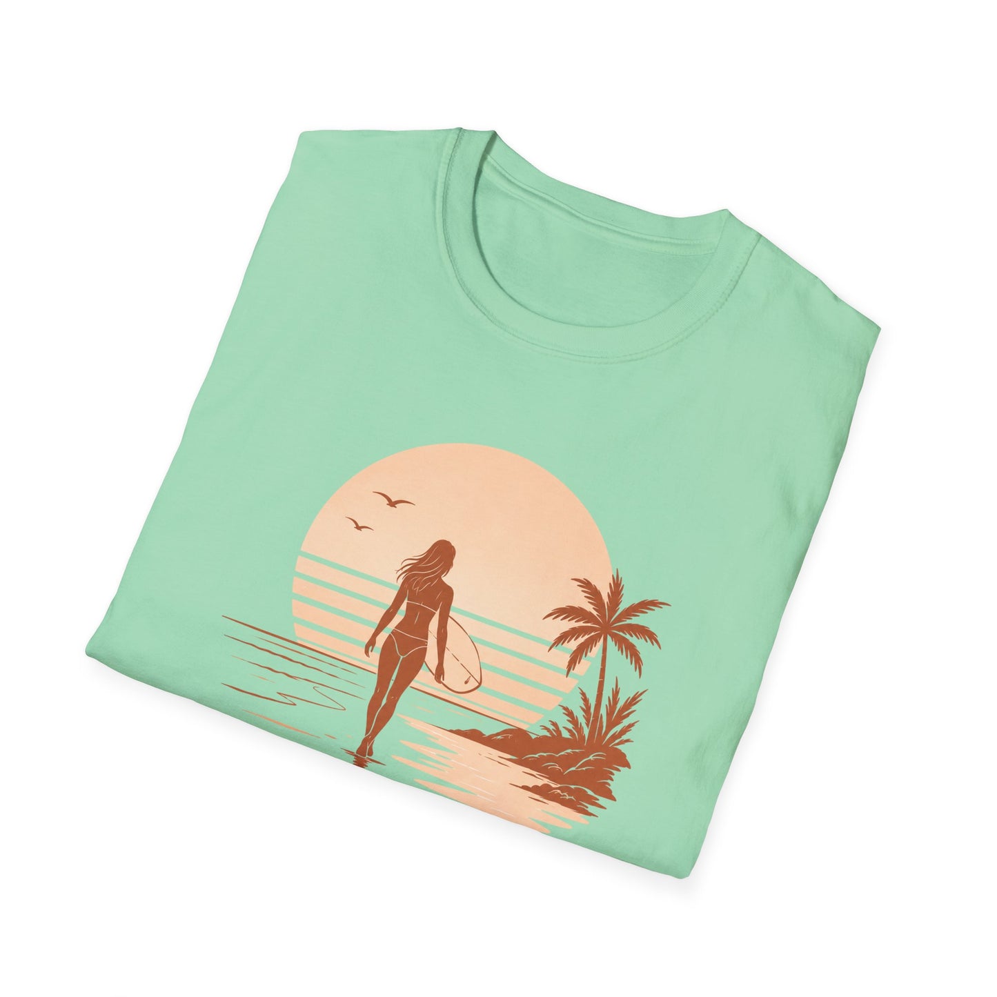 Surf Sunset T-Shirt — "Sun, Salt, Surf, Repeat" Beach Tee