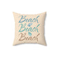 Beach Beach Beach Spun Polyester Square Pillow Caribbean Rays