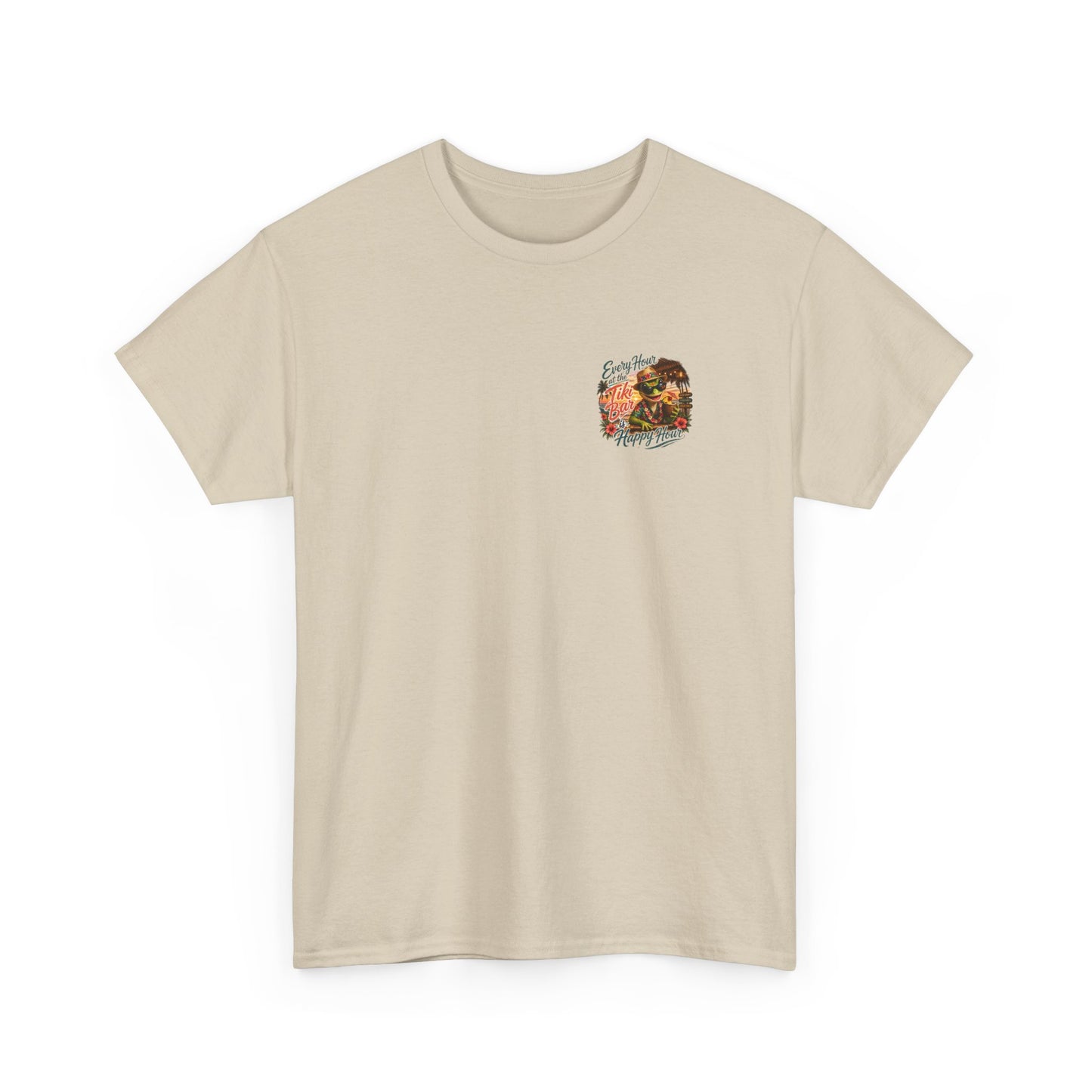 T-Shirt - "Every Hour at the Tiki Bar is Happy Hour" Vintage Tropical Tee
