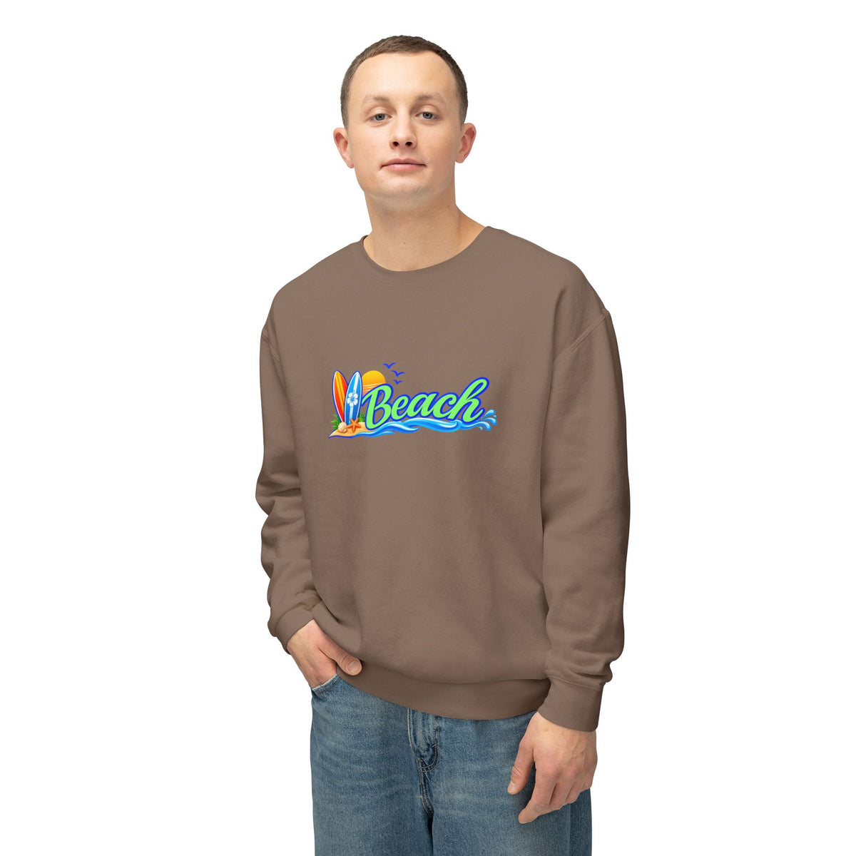 Beach Surf Vibes Crewneck Sweatshirt- Comfort Colors®