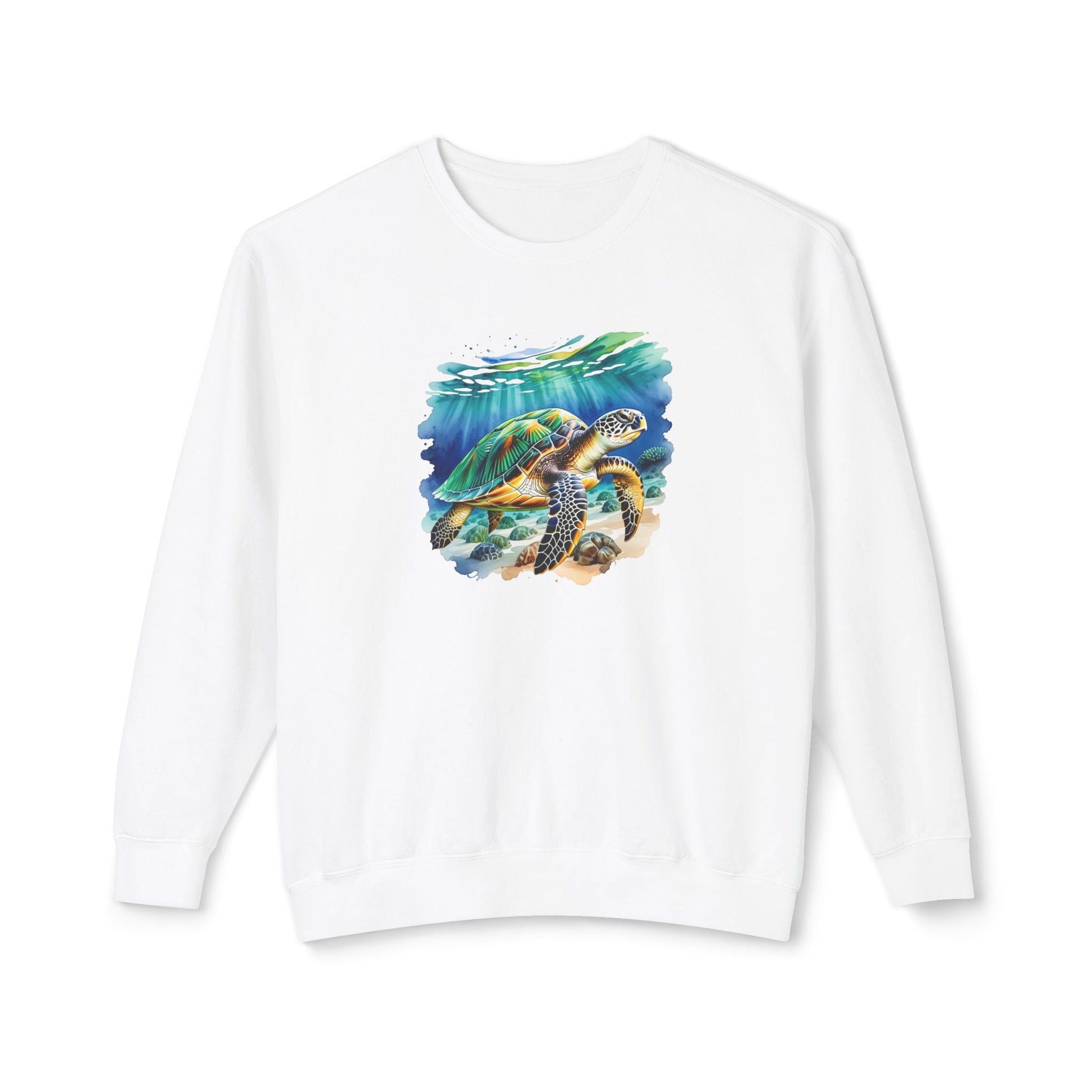 Ocean Turtle Unisex Lightweight Crewneck Sweatshirt - at Caribbean Rays