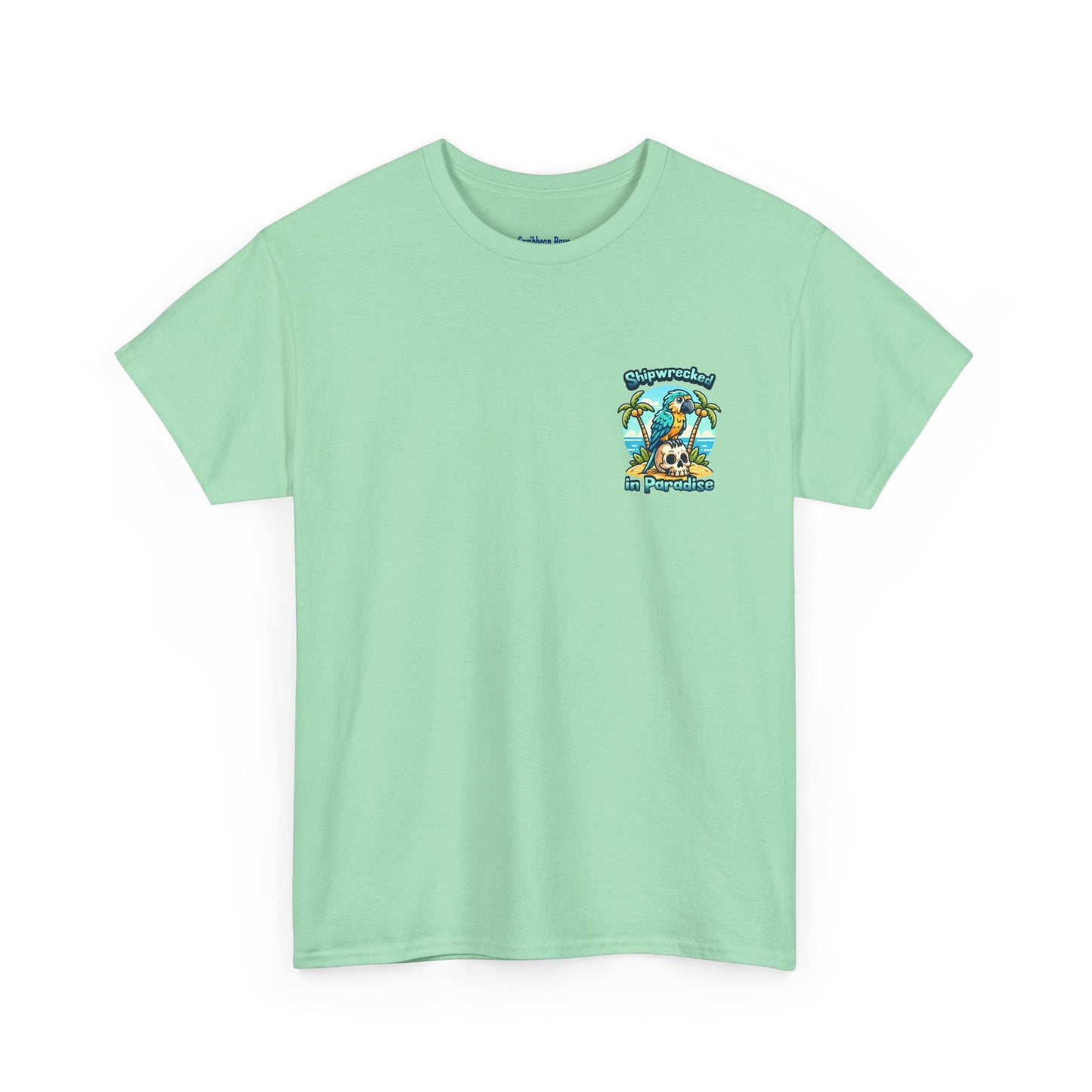 Shipwrecked in Paradise Tropical Unisex Heavy Cotton T-Shirt