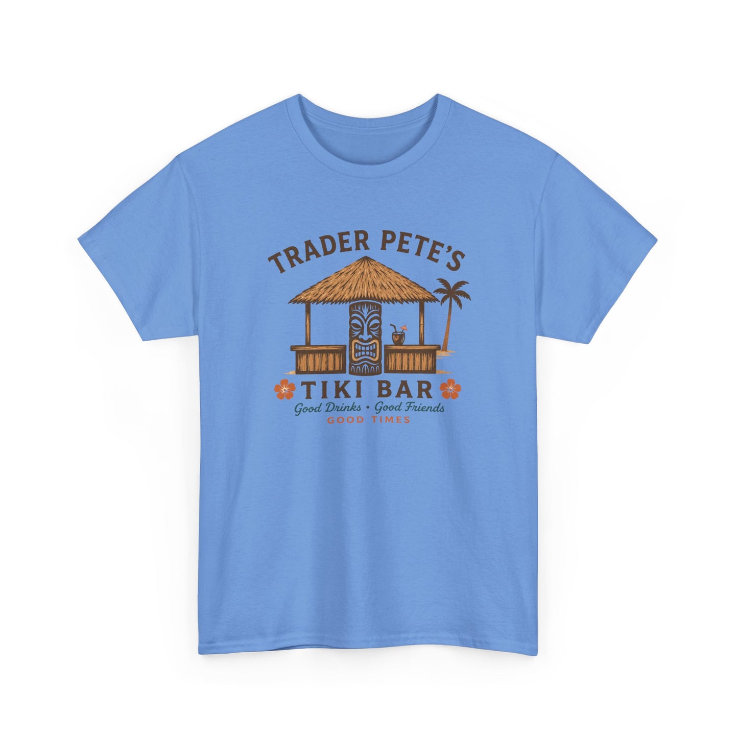 Trader Pete's Tiki Bar Tee — Retro Tropical Vacation Shirt