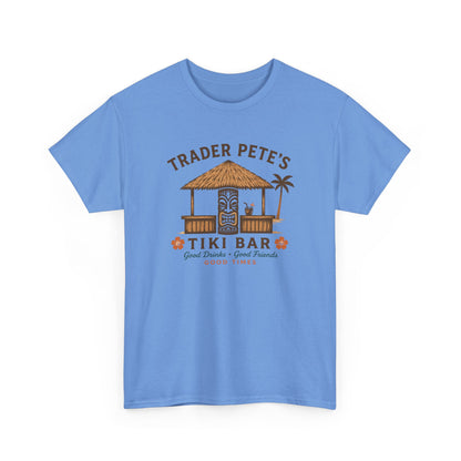 Trader Pete's Tiki Bar Tee — Retro Tropical Vacation Shirt