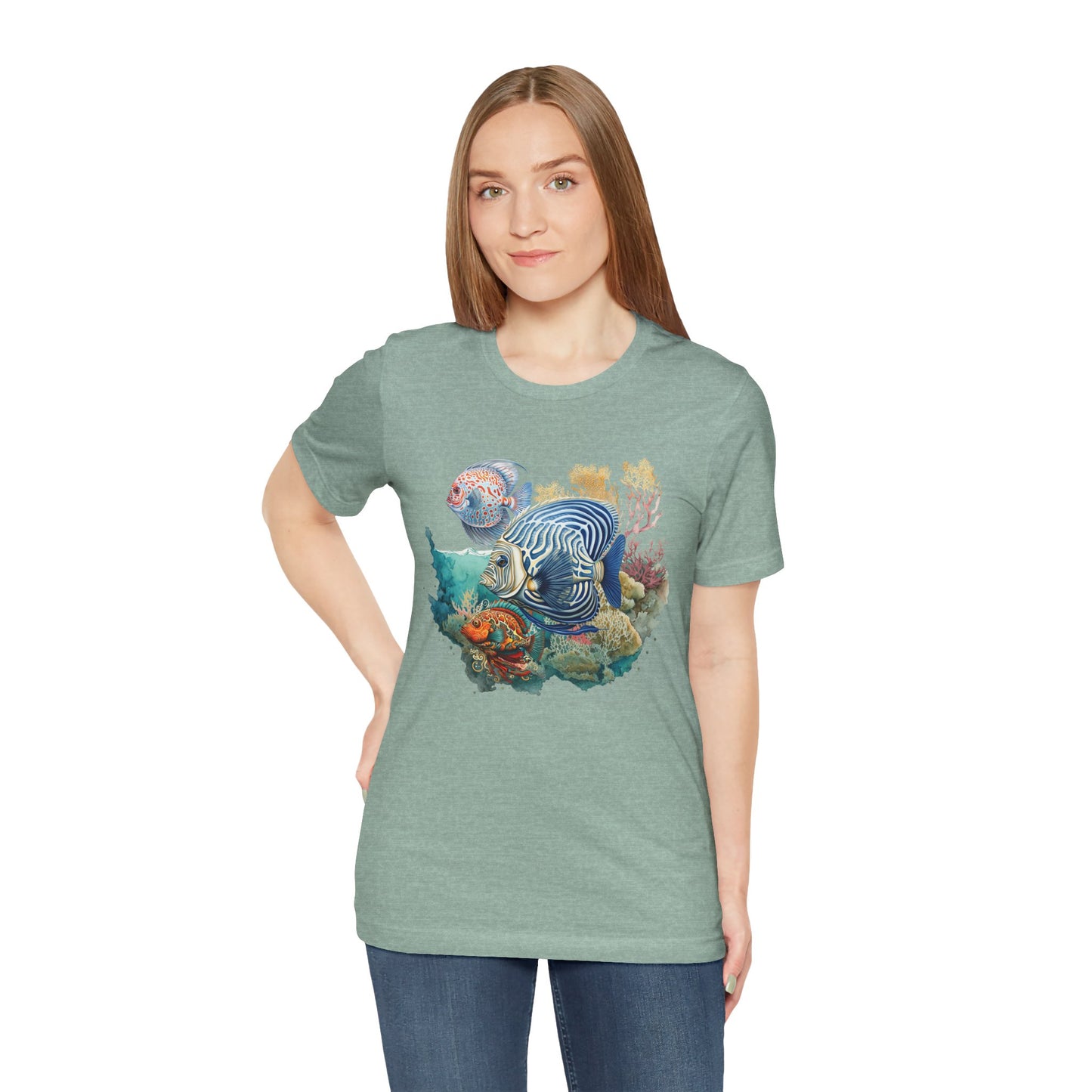 Coral Reef Fish Tee - Unisex Short Sleeve T-Shirt, Ocean Vibes, Marine Life Lover Gift,