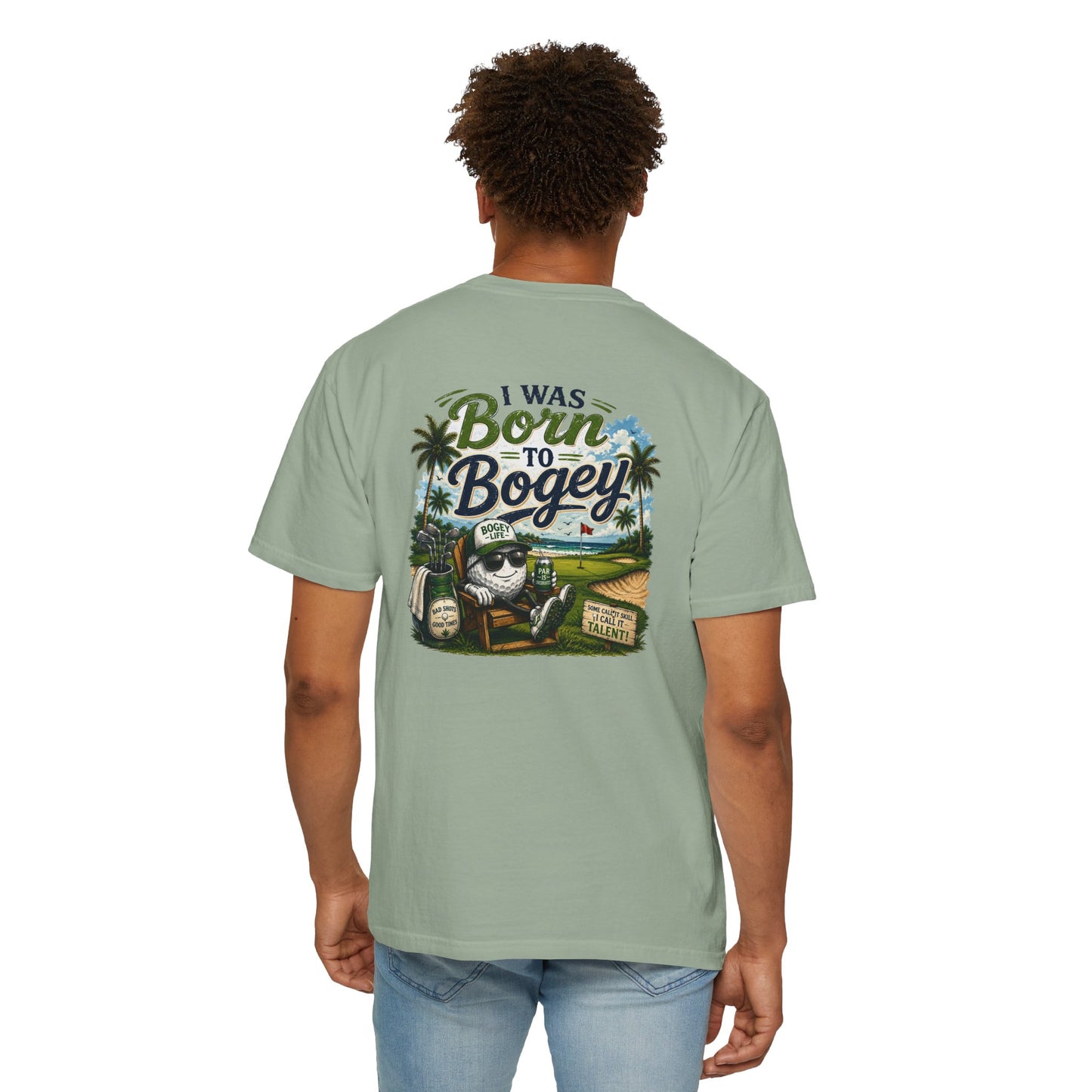 Born to Bogey T-Shirt — Retro Golf Skull Graphic Tee