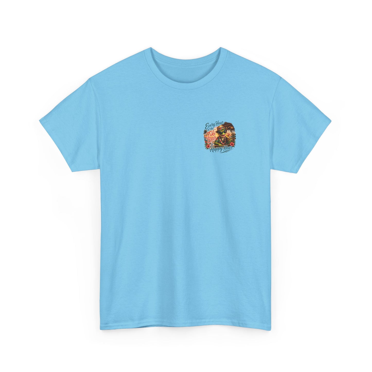 T-Shirt - "Every Hour at the Tiki Bar is Happy Hour" Vintage Tropical Tee