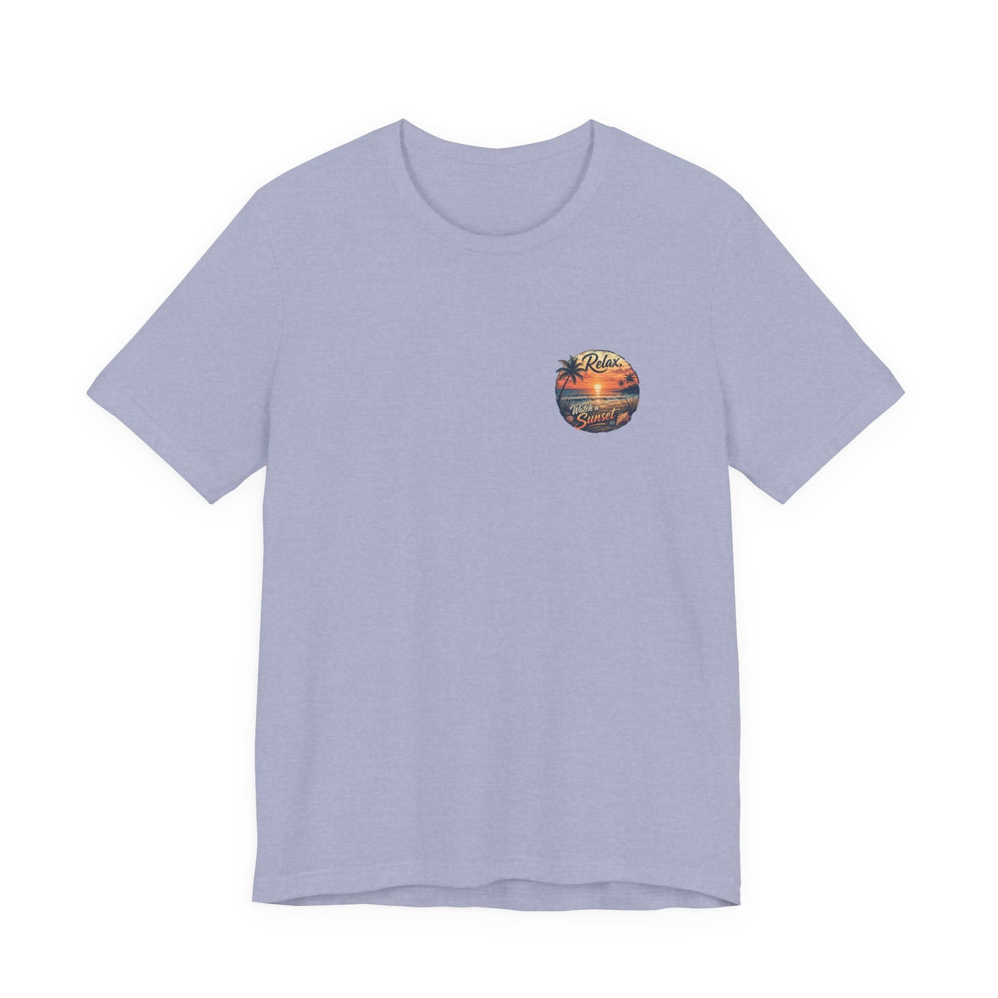 Sunset Beach Tee — "Relax Watch a Sunset" Graphic T-Shirt