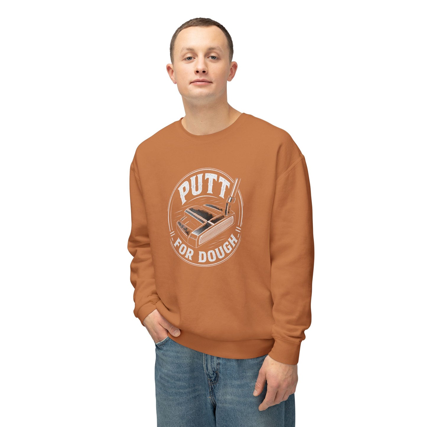 Putt For Dough Crewneck Sweatshirt — Funny Golf Putter Design