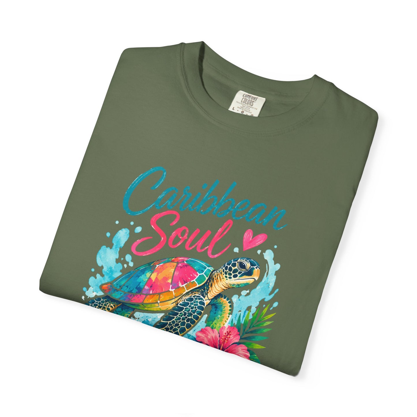 Caribbean Soul T-Shirt — Sea Turtle Floral Tropical Tee