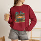 Tiki Bar Crewneck Sweatshirt — Retro Tropical Sunset Design