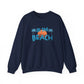 At the Beach Unisex Crewneck Sweatshirt - Summer Vibes, Casual Comfort Caribbean Rays