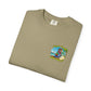 T-Shirt — "Living in Paradise and Loving It" Tropical Parrot Beach Tee