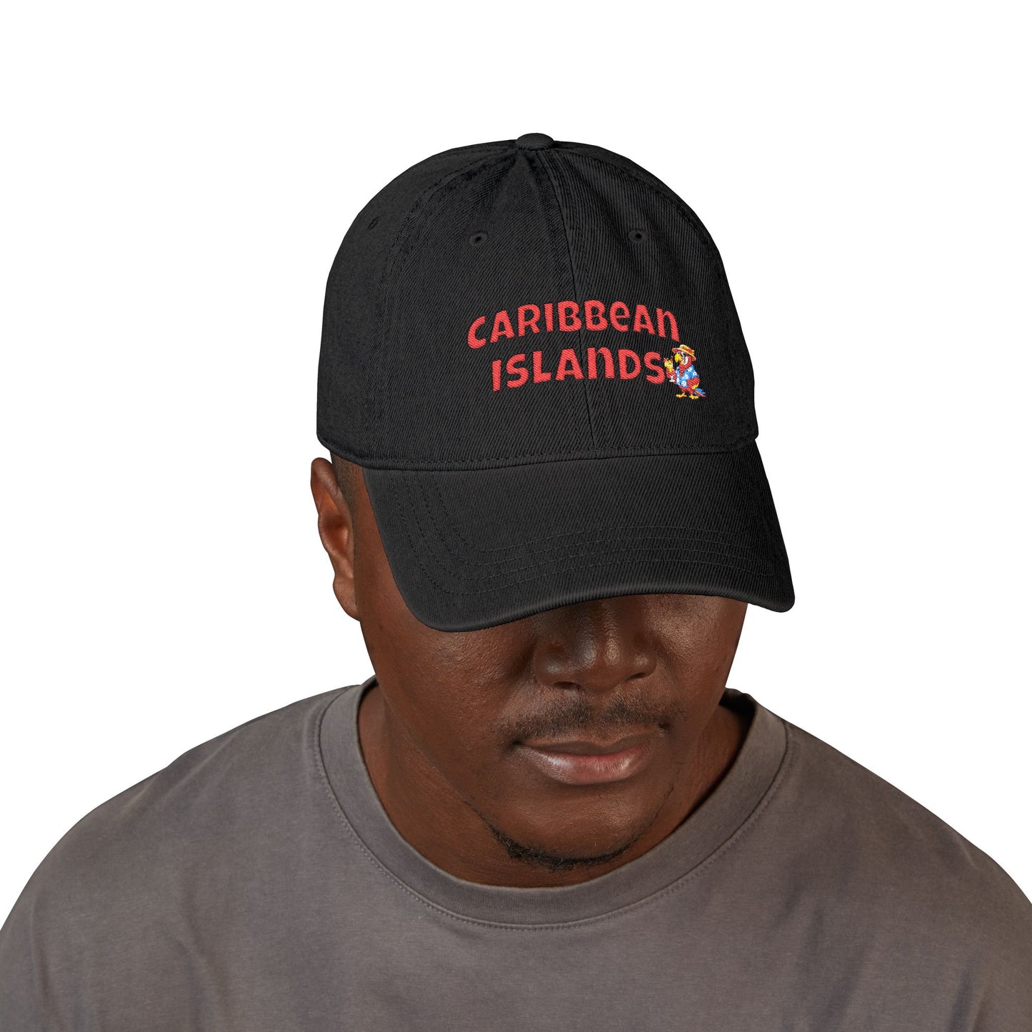 Caribbean Islands Embroidered Denim Hat
