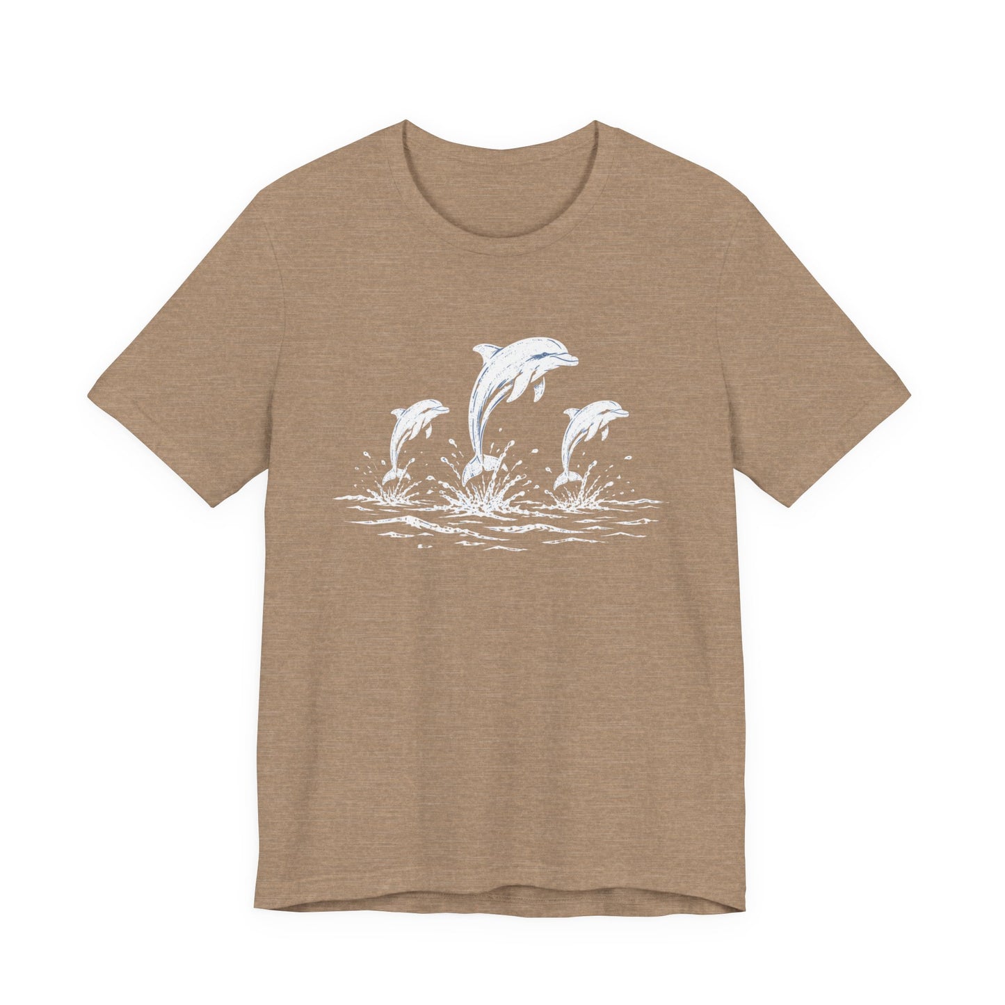 Dolphin Trio Tee — Playful Ocean Graphic T-Shirt