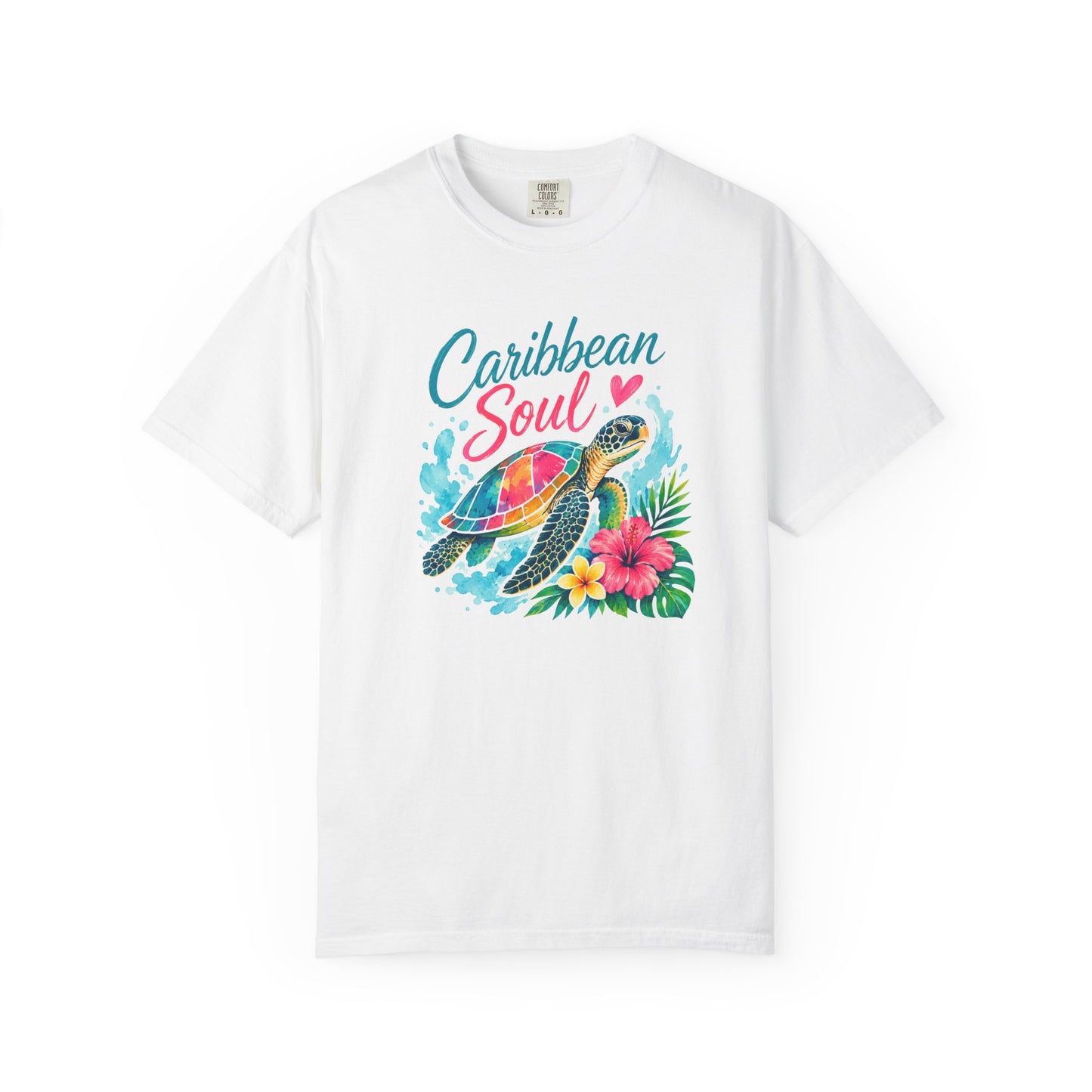 Caribbean Soul T-Shirt — Sea Turtle Floral Tropical Tee