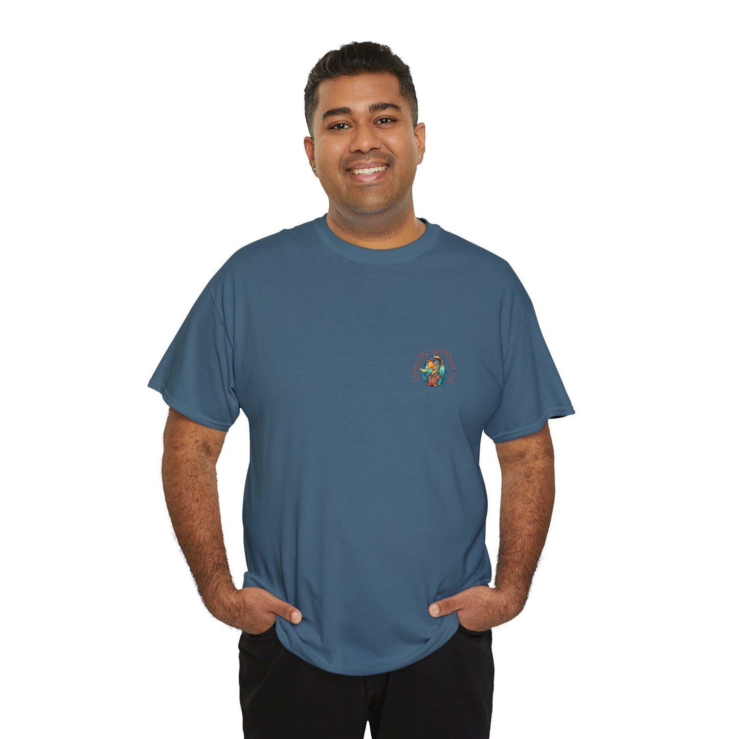 "Living the Caribbean Life" Parrot Vacation Tee