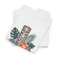 Island State of Mind T-Shirt — Tropical Tiki Tee with Hibiscus & Palm Leaves