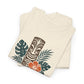 Island State of Mind T-Shirt — Tropical Tiki Tee with Hibiscus & Palm Leaves