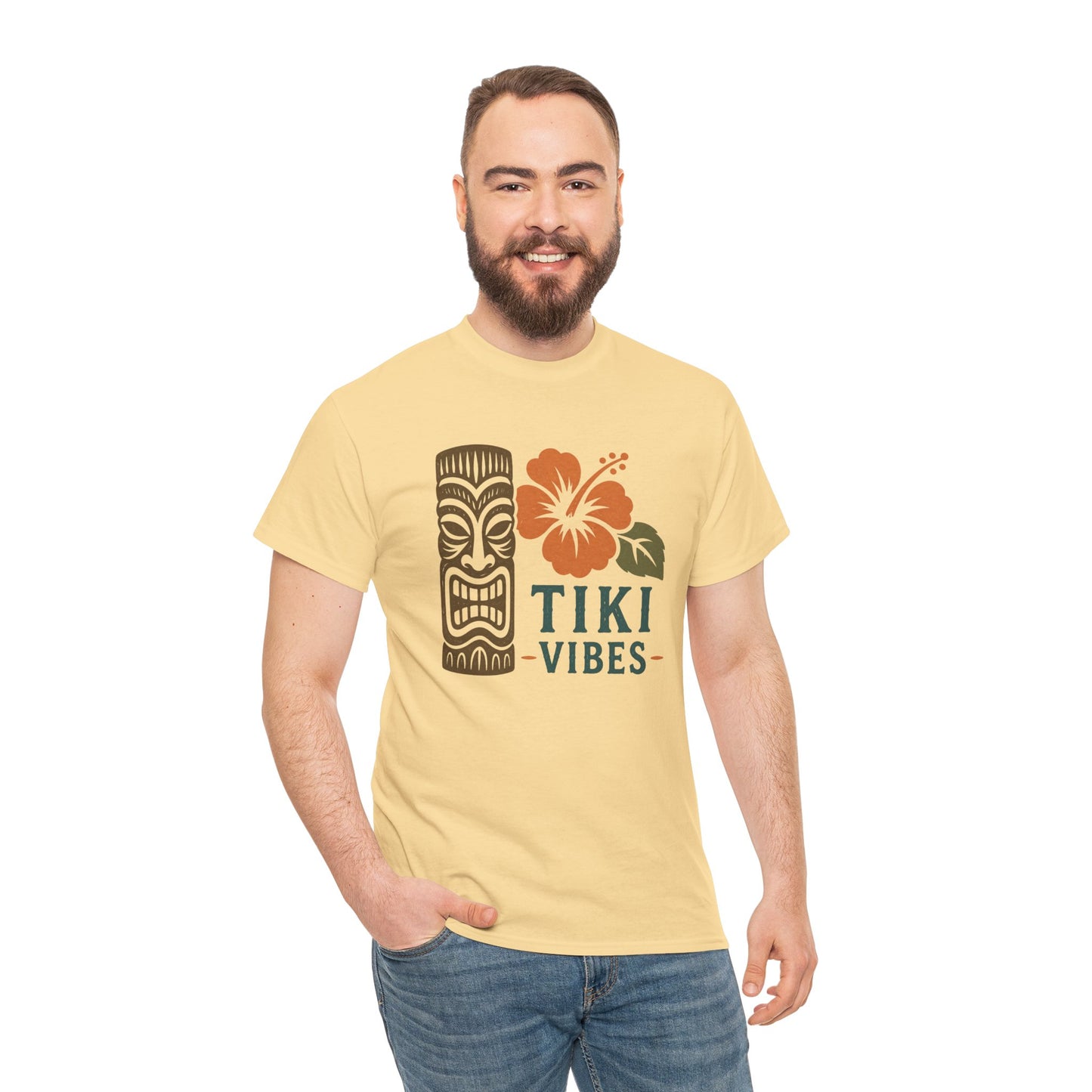 Tiki Vibes Floral Hibiscus Tee