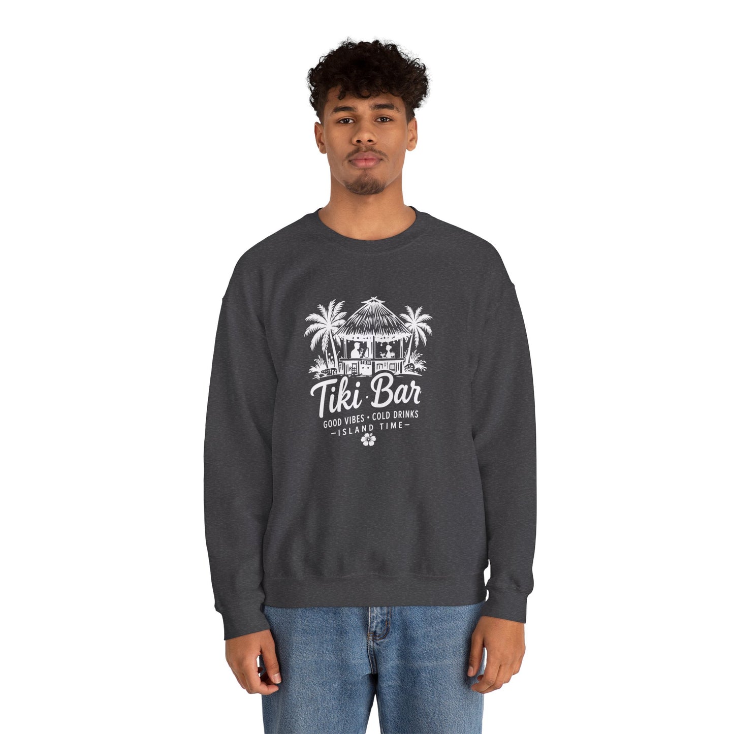 Tiki Bar Crewneck Sweatshirt – Island Vibes Graphic Pullover