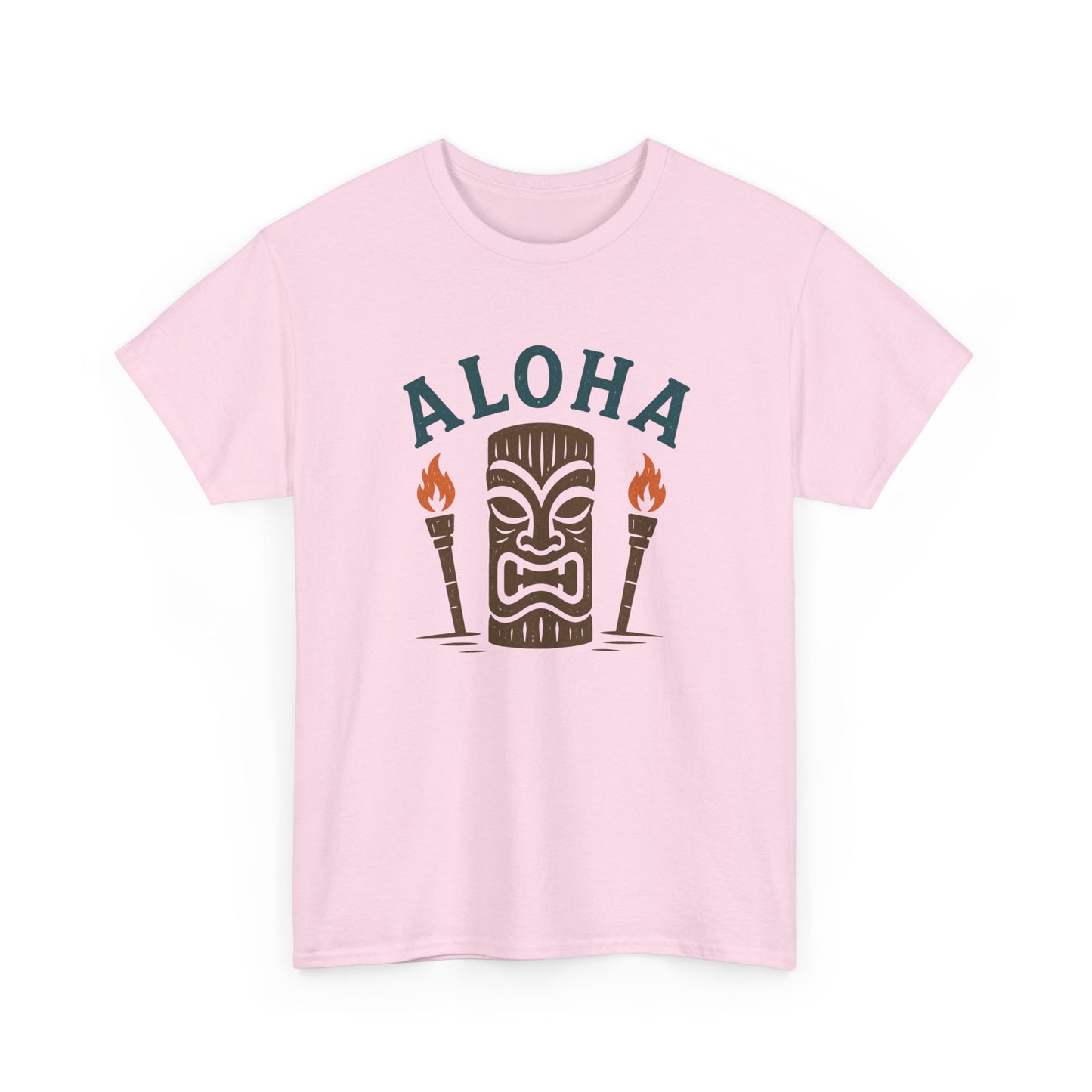 Aloha Tiki Tribal Tee with Torches- Tiki T-Shirt