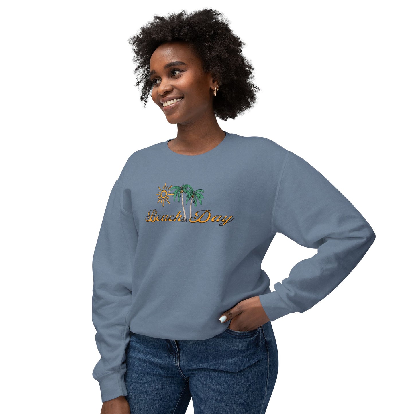 Beach Club Beach Day Unisex Lightweight Crewneck Sweatshirt