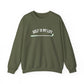 Green sweatshirt with 'Golf Is My Life' printed on it against a white background