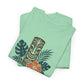 Island State of Mind T-Shirt — Tropical Tiki Tee with Hibiscus & Palm Leaves