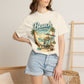 Beach Therapy T-Shirt — Vintage Surf Chair & Palm Graphic