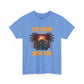 Blue t-shirt with Tiki Island Aloha Bar design on a white background  at Caribbean Rays