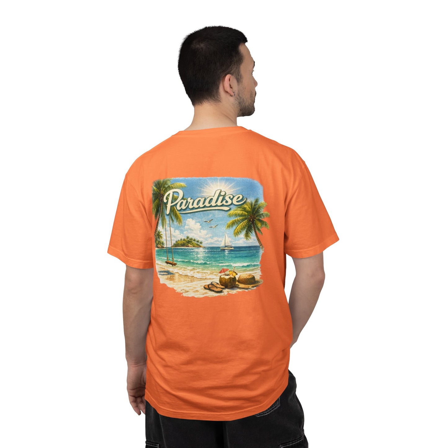 "Paradise" Tropical Beach Island Graphic Tee