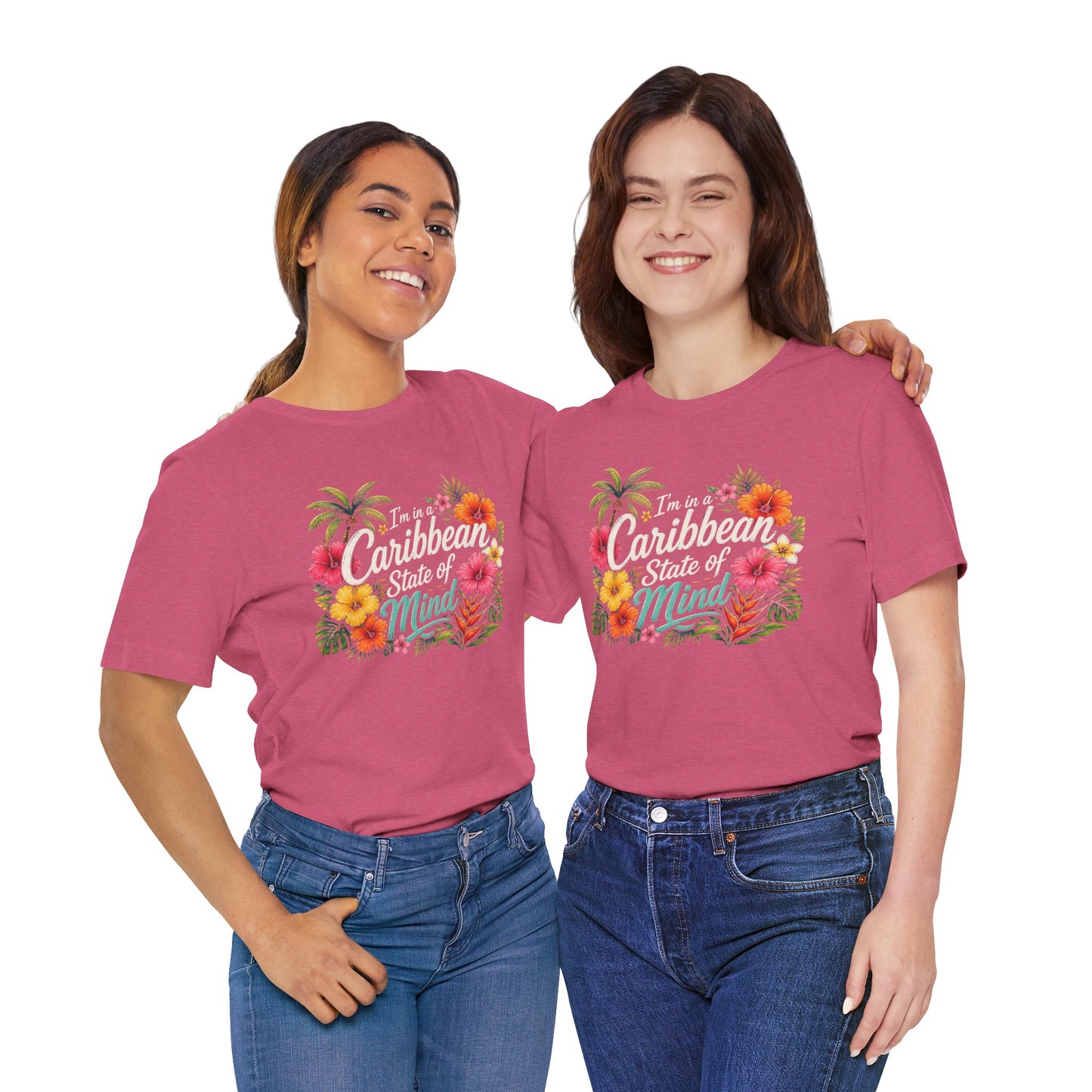 Caribbean State of Mind Tee — Tropical Floral Vacation T‑Shirt