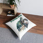 Turtle Bay Tufted Floor Pillow, Square -Caribbean Rays