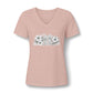 Floral Flip-Flop V-Neck Tee — Women's Tropical Beach Shirt