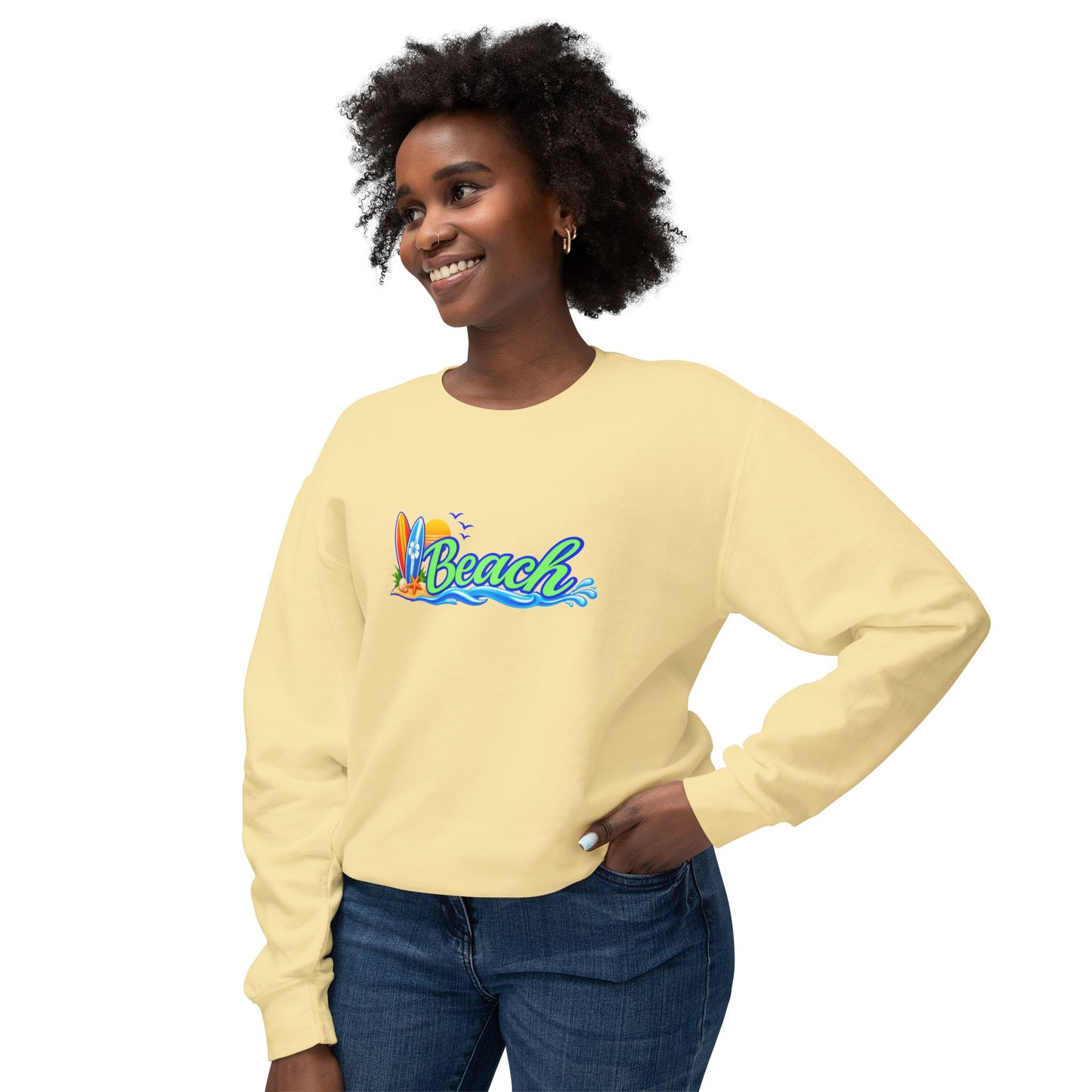 Beach Surf Vibes Crewneck Sweatshirt- Comfort Colors®