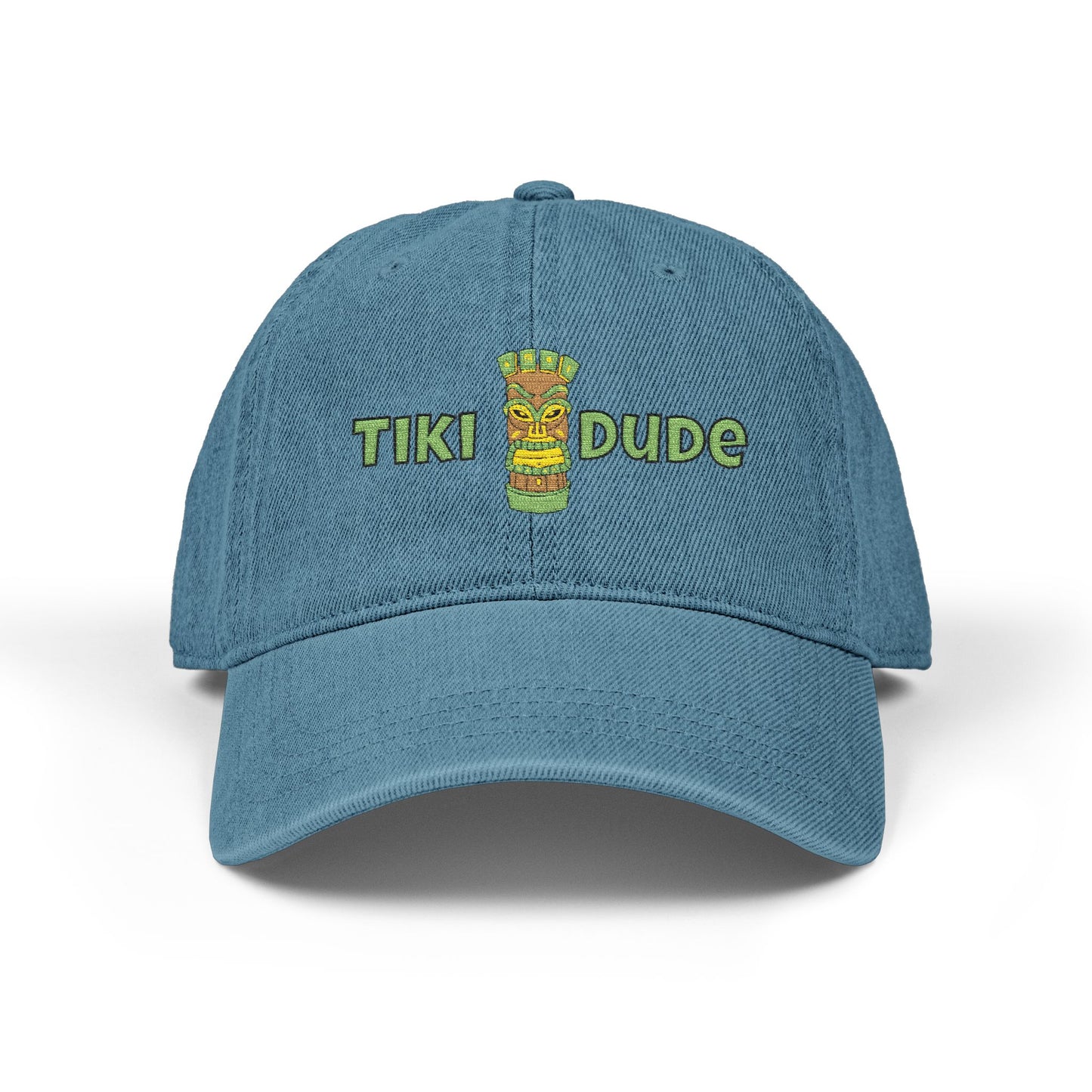 Tiki Dude Embroidered Denim Hat