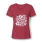 Beach Life V-Neck Tee — Women's Tropical Hibiscus Graphic